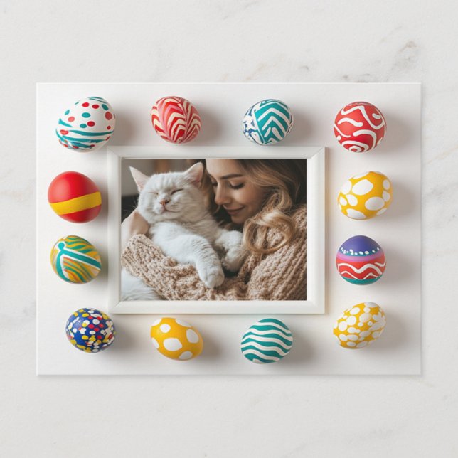 Personalised Easter Witch Postcard for Cat Lovers  (Front)