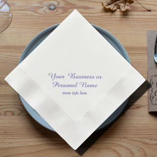 personalised ecru colour napkins