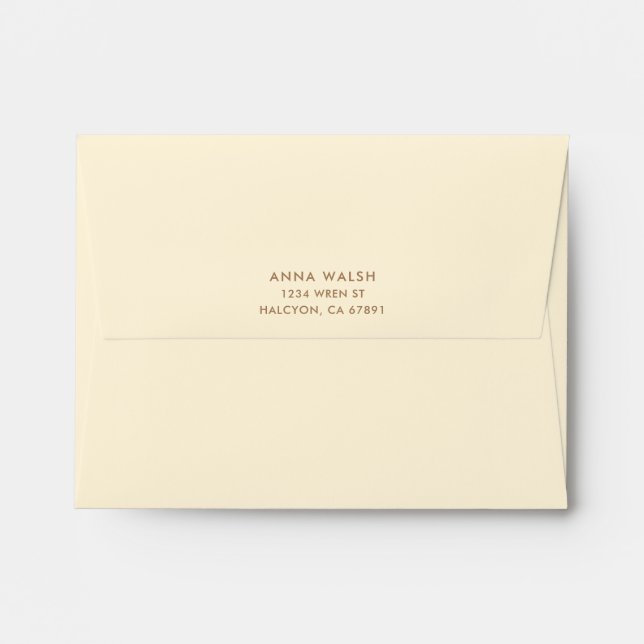 Personalised Ecru Envelope (Back (Top Flap))