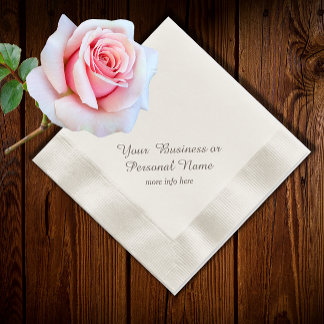 personalised ecru napkins