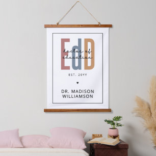 Personalised EdD Doctor Of Education Graduation Hanging Tapestry