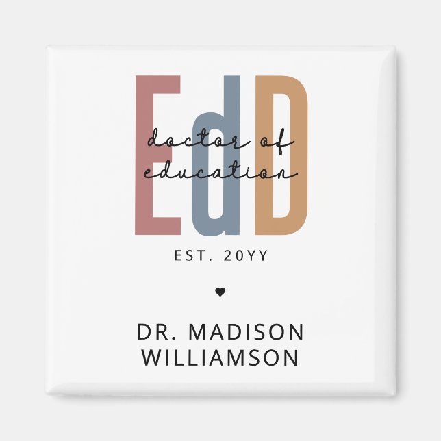 Personalised EdD Doctor Of Education Graduation Magnet (Front)