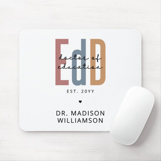 Personalised EdD Doctor Of Education Graduation Mouse Mat (With Mouse)