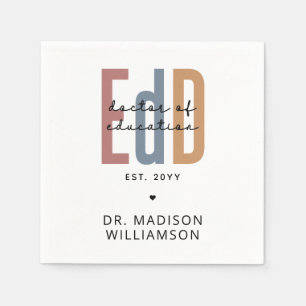 Personalised EdD Doctor Of Education Graduation Napkin