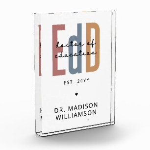 Personalised EdD Doctor Of Education Graduation Photo Block
