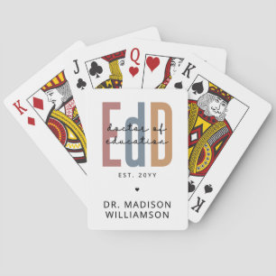 Personalised EdD Doctor Of Education Graduation Playing Cards