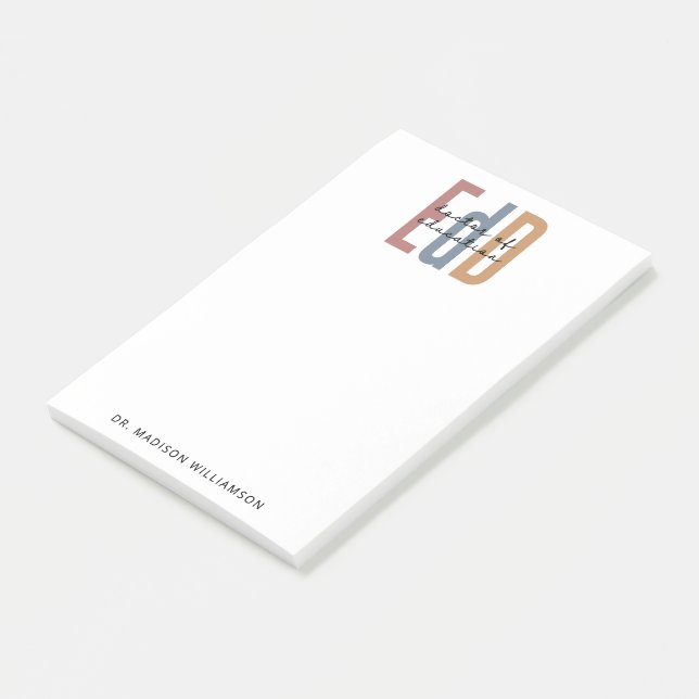 Personalised EdD Doctor Of Education Graduation Post-it Notes (Angled)