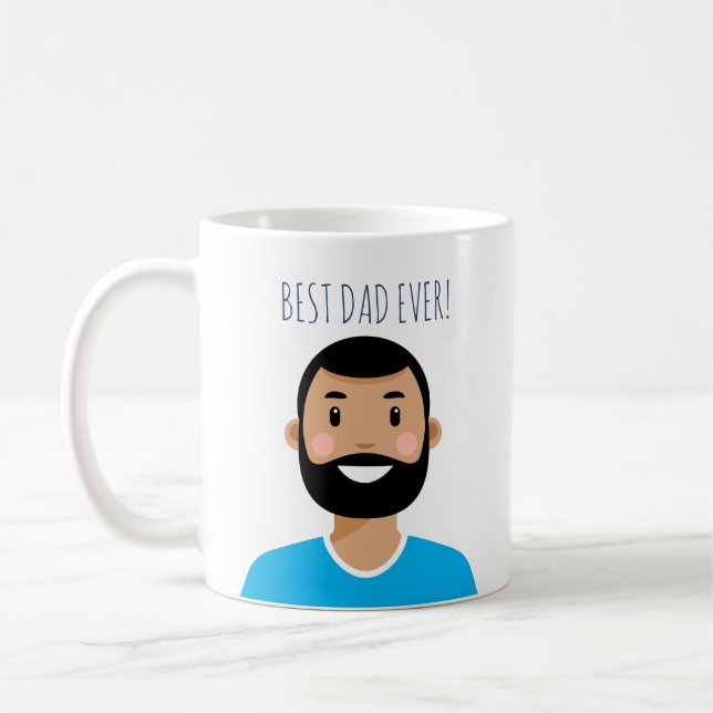 Personalised editable best Dad ever coffee mug (Left)