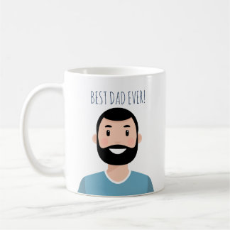 Personalised editable best Dad ever coffee mug