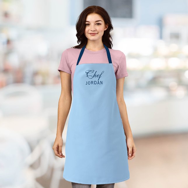 Personalised Editable Colours Elegant Script Chef Apron (Creator Uploaded)
