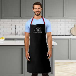Personalised Editable Colours Elegant Script Mr Apron