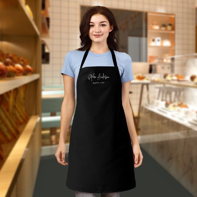 Personalised Editable Colours Trendy Modern Script Apron (Creator Uploaded)