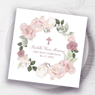 Personalised Editable First Holy Communion  Napkin