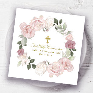 Personalised Editable First Holy Communion  Napkin