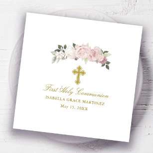 Personalised Editable First Holy Communion  Napkin