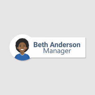 Personalised editable name tag