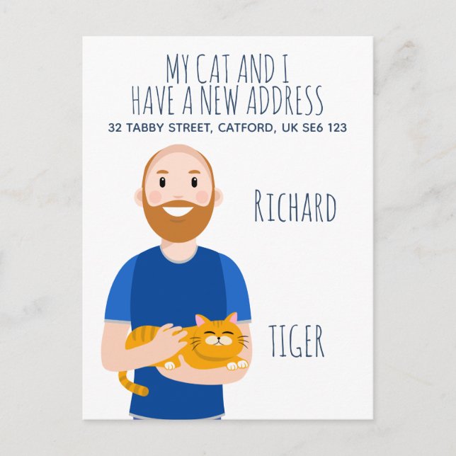Personalised editable new address announcement pos (Front)