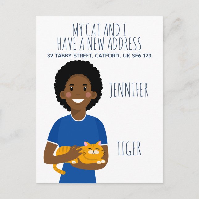 Personalised editable new address announcement pos postcard (Front)