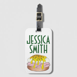 Personalised Eggs Benedict Breakfast Food Diner Luggage Tag