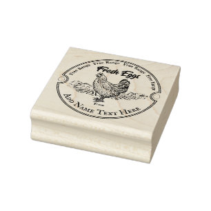 Personalised Eggs Wooden Stamp