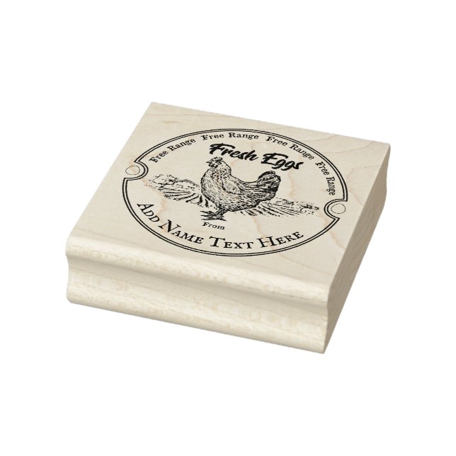 Personalised Eggs Wooden Stamp (Stamp)