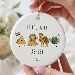 Personalised Egypt Vacation Travel Ornament