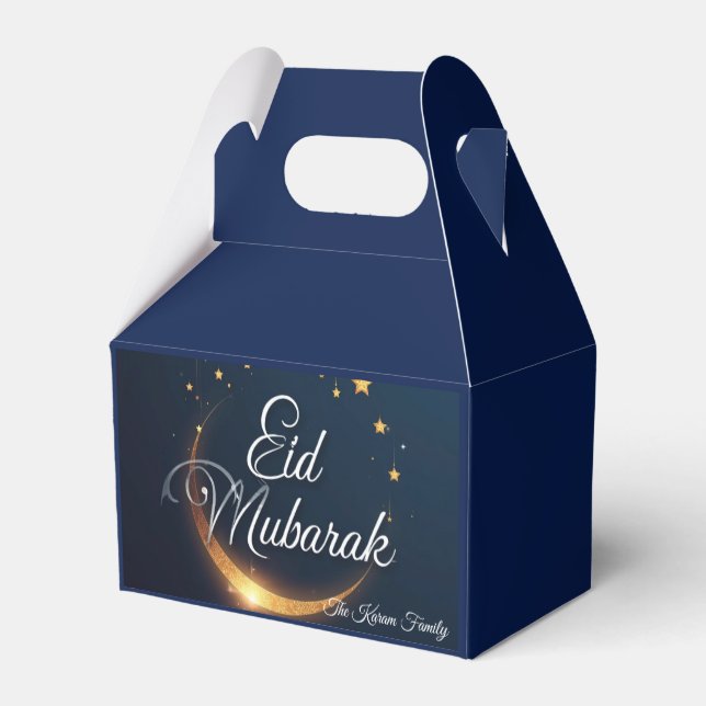 Personalised  Eid Mubarak Favour Boxes (Back Side)