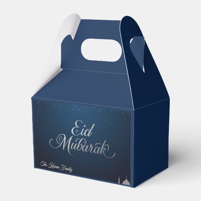 Personalised  Eid Mubarak Favour Boxes (Back Side)