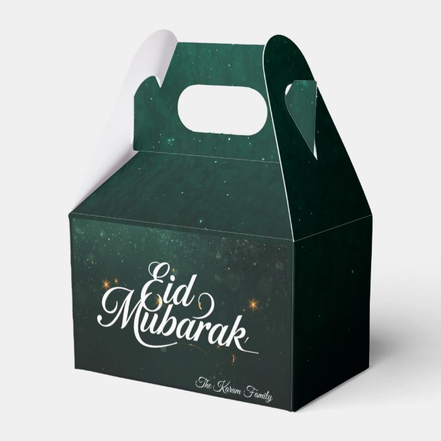 Personalised  Eid Mubarak Favour Boxes (Back Side)