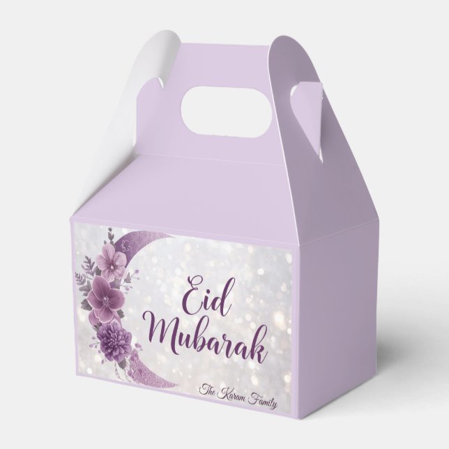 Personalised  Eid Mubarak Favour Boxes (Back Side)