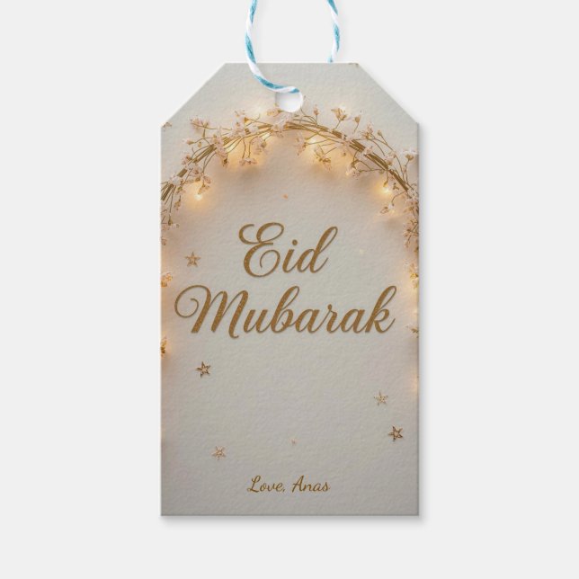 Personalised Eid Mubarak  Gift Tags (Front)
