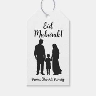 Personalised Eid Mubarak Gift Tags - Family of 3