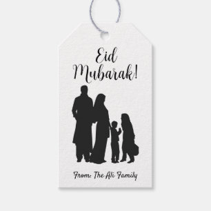 Personalised Eid Mubarak Gift Tags - Family of 4