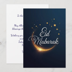 Personalised Eid Mubarak  Holiday Card