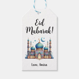 Personalised Eid Mubarak Mosque Gift Tags