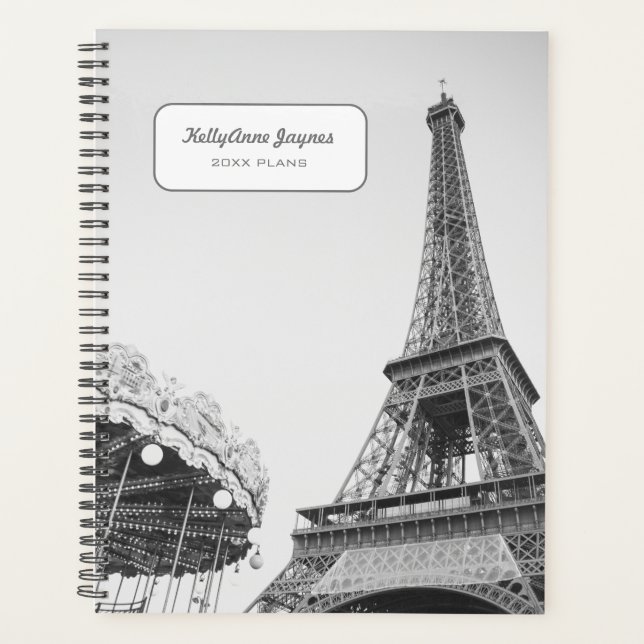 Personalised Eiffel Tower Paris 2025 Planner (Front)