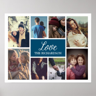 Personalised Eight Photo Collage Poster