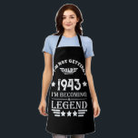 Personalised eighty vintage 80th birthday  apron<br><div class="desc">Make your birthday special with this unique design. Add a touch of sophisticated elegance to your birthday celebration with our exquisite, one-of-a-kind designs. These graphics bring sophistication and originality to any product, creating a memorable and stylish gift. They are perfect for those who appreciate a touch of timeless glamour on...</div>