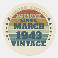 Personalised eighty vintage 80th birthday