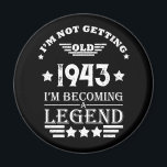 Personalised eighty vintage 80th birthday  magnet<br><div class="desc">Make your birthday special with this unique design. Add a touch of sophisticated elegance to your birthday celebration with our exquisite, one-of-a-kind designs. These graphics bring sophistication and originality to any product, creating a memorable and stylish gift. They are perfect for those who appreciate a touch of timeless glamour on...</div>