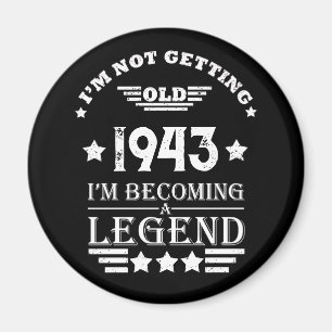 Personalised eighty vintage 80th birthday  magnet