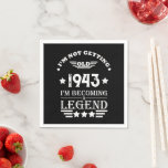 Personalised eighty vintage 80th birthday napkin<br><div class="desc">You can add some originality with this limited edition, premium quality, original, classy, retro, and vintage-looking birthday graphic design with a cool typography font. This is a great gift idea for men, women, husbands, wives, girlfriends, and boyfriends who will love this one-of-a-kind piece of art. The best unique and funny...</div>