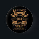 Personalised eighty vintage 80th birthday party 6 cm round badge<br><div class="desc">Make your birthday special with this unique design. Add a touch of sophisticated elegance to your birthday celebration with our exquisite, one-of-a-kind designs. These graphics bring sophistication and originality to any product, creating a memorable and stylish gift. They are perfect for those who appreciate a touch of timeless glamour on...</div>