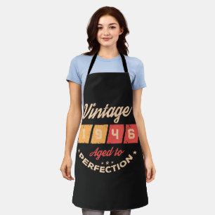 Personalised eighty vintage 80th birthday party apron