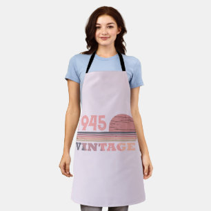 Personalised eighty vintage 80th birthday party apron