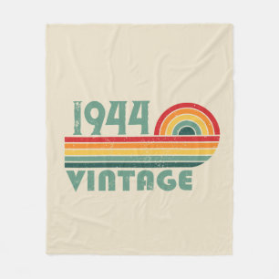 Personalised eighty vintage 80th birthday party fleece blanket