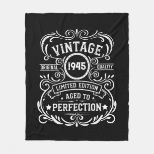 Personalised eighty vintage 80th birthday party fleece blanket