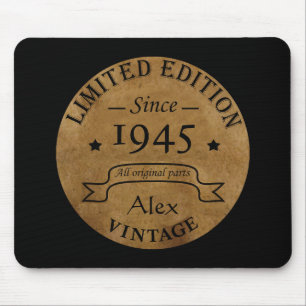 Personalised eighty vintage 80th birthday party mouse mat