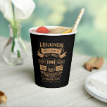 Personalised eighty vintage 80th birthday party paper cups<br><div class="desc">Make your birthday special with this unique design. Add a touch of sophisticated elegance to your birthday celebration with our exquisite, one-of-a-kind designs. These graphics bring sophistication and originality to any product, creating a memorable and stylish gift. They are perfect for those who appreciate a touch of timeless glamour on...</div>