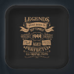 Personalised eighty vintage 80th birthday party paper plate<br><div class="desc">Make your birthday special with this unique design. Add a touch of sophisticated elegance to your birthday celebration with our exquisite, one-of-a-kind designs. These graphics bring sophistication and originality to any product, creating a memorable and stylish gift. They are perfect for those who appreciate a touch of timeless glamour on...</div>